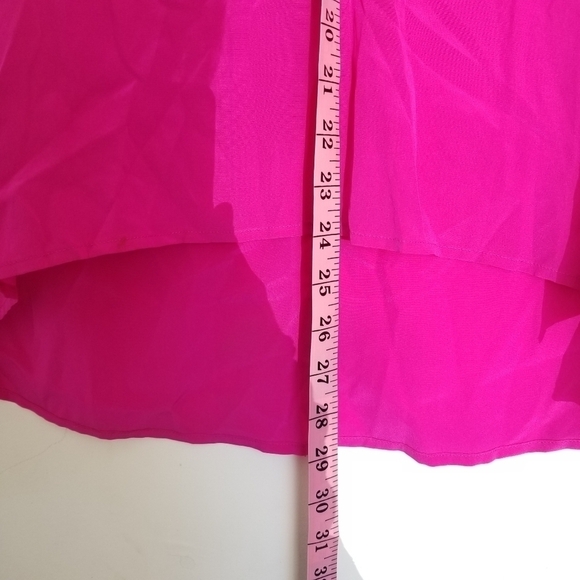 Mason V-Neck Silk Cuff Sleeves High Low Blouse Top - Picture 11 of 11